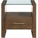 Garland Toffee Square Glass Top End Table