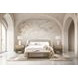 Loggia Aria and Beige Performance Fabric King Upholstered Shelter Bed