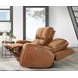Belmont Lyric Caramel Leather 77" Zero Gravity Power Reclining Loveseat with Console and USB Charging