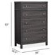 Merrifield Raisin Black 5 Drawer Chest