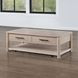 Gabby Light Brown Rectangular Coffee Table with Casters