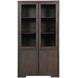 Evan Brown Glass 4 Door Curio Cabinet