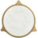 Cassidy Aged Brass and Volakas Classic Round Marble Top Accent Table