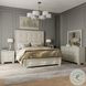 Luciana Semi Transparent Creamy White King Upholstered Panel Bed
