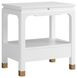Eave Uplifting White Bedside Table