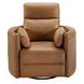 Radius Vintage Caramel Leather Swivel Glider Power Recliner with USB Charging
