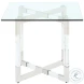 Yasmin Clear And Polished Stainless Steel Lamp Table