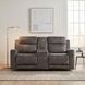 Yates Brownish Gray Double 71" Reclining Console Loveseat