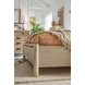 Sunset Cove Sanibel Brown and Cream California King Upholstered Panel Bed