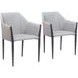 Andover Slate Gray Performance Fabric Dining Chair Set Of 2