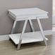 Zena White Square End Table