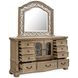 Marisol Fawn 9 Drawer Dresser with Arched Mirror