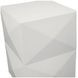 Malibu White 14" Square Side Table