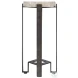 Sayers White Travertine And Bronze Accent Table