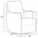Trenton Acadia White Manual Swivel Glider Recliner with Pillows
