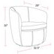 Barolo Lyric Sage Leather Upholstered Swivel Club Chair