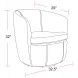 Barolo Lyric Sage Leather Upholstered Swivel Club Chair