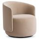 Crosby Beige Upholstered Swivel Chair