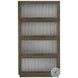 Rovelle Dark Brown Reeded Glass Door Curio Cabinet