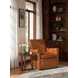 Jilian Warm Caramel Leather Swivel Club Chair