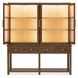Harbor Drift Worn Saddle 4 Glass Door Display Cabinet with LED