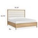 Somerset Butternut and White Performance Fabric California King Upholstered Panel Bed