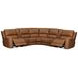 Belmont Lyric Caramel Leather 7 Piece Modular Zero Gravity Power Reclining Sectional with USB Charging