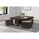 Paxton Beige and Brown 5 Piece Storage Coffee Table with Ottoman