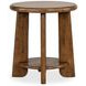 Tanner Tawny Brown Round End Table