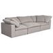 Clay Light Gray Performance Fabric 3 Piece Modular Sectional with Pillows