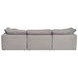 Clay Light Gray Performance Fabric 3 Piece Modular Sectional with Pillows