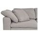 Clay Light Gray Performance Fabric 3 Piece Modular Sectional with Pillows
