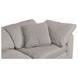Clay Light Gray Performance Fabric 3 Piece Modular Sectional with Pillows