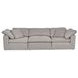 Clay Light Gray Performance Fabric 3 Piece Modular Sectional with Pillows