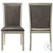Lumina Silver Upholstered Dining Chair Set Of 2