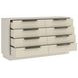 Cotiere Cream Linen Performance Fabric 8 Drawer Dresser
