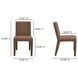 Monte Brown Performance Fabric Upholstered Dining Chair Set of 2