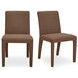 Monte Brown Performance Fabric Upholstered Dining Chair Set of 2