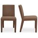 Monte Brown Performance Fabric Upholstered Dining Chair Set of 2