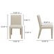 Monte Beige Performance Fabric Upholstered Dining Chair Set of 2