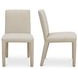 Monte Beige Performance Fabric Upholstered Dining Chair Set of 2