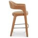 Martens Brown Leather Upholstered Bar Stool