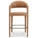 Martens Brown Leather Upholstered Bar Stool