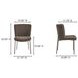Early Dark Brown Upholstered Dining Chair Set of 2