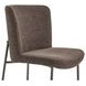 Early Dark Brown Upholstered Dining Chair Set of 2