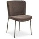 Early Dark Brown Upholstered Dining Chair Set of 2