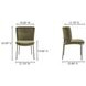 Early Green Upholstered Dining Chair Set of 2