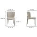 Early Beige Performance Fabric Upholstered Dining Chair Set of 2