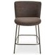 Early Dark Brown Upholstered Counter Height Stool