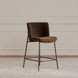 Early Dark Brown Upholstered Bar Stool